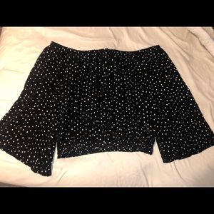 Black off the shoulder blouse